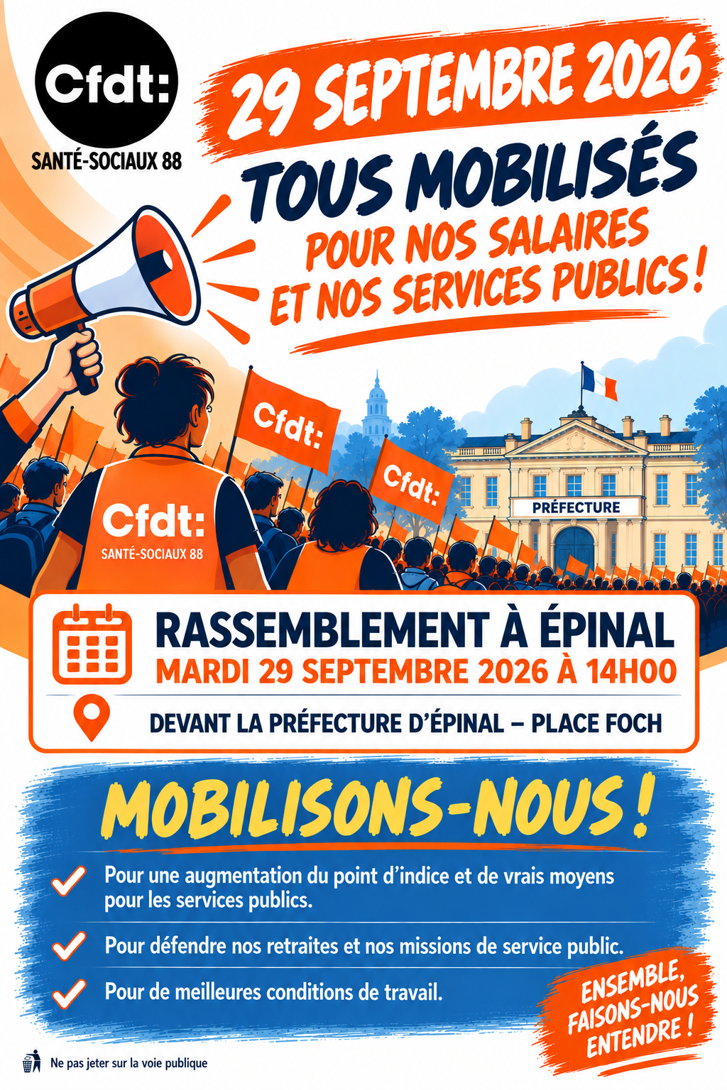 Tract mobilisation du 29 septembre fonction publique